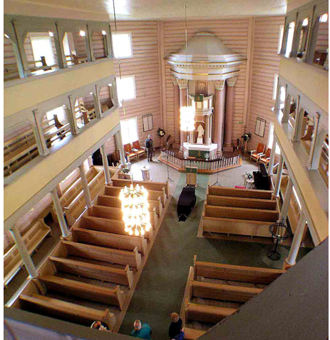 interior of �modt Church