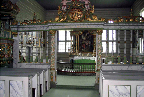 Interior of Fluberg Church